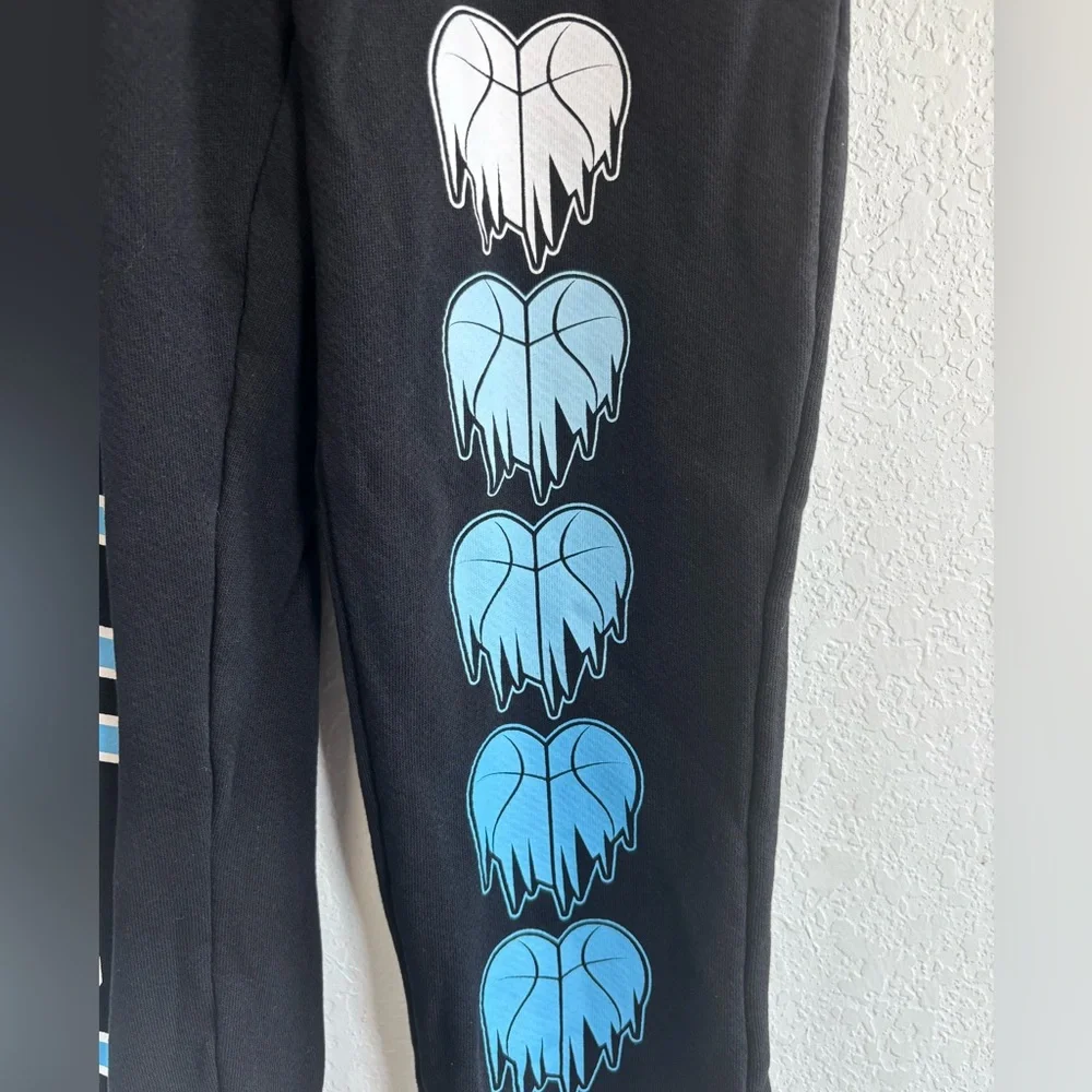 Cold Hearts Black & Blue Kids Joggers